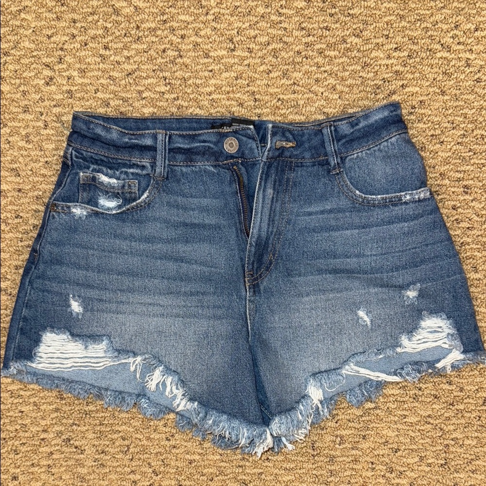 Sincerely Jules Blue Jean Shorts High-Waisted Cut-Off